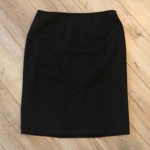 Black work skirt with unique pattern